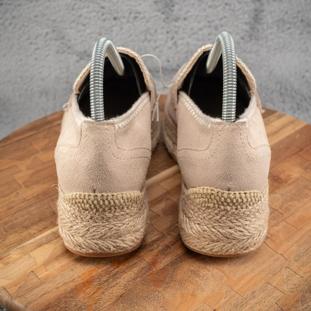 Dolce Vita Janine Platform Sneaker Loafer‎ Women's Size 10 Bone Nude Suede